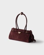 Prada Bonnie medium suede handbag - Image 3